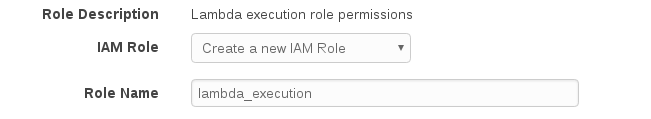 IAM roll configuration